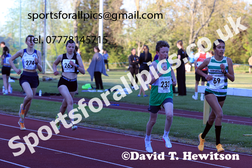 The 1500 metres, 2026 NEGP 1, Monkton Stadium. Photo: David T. Hewitson/Sports for All Pics